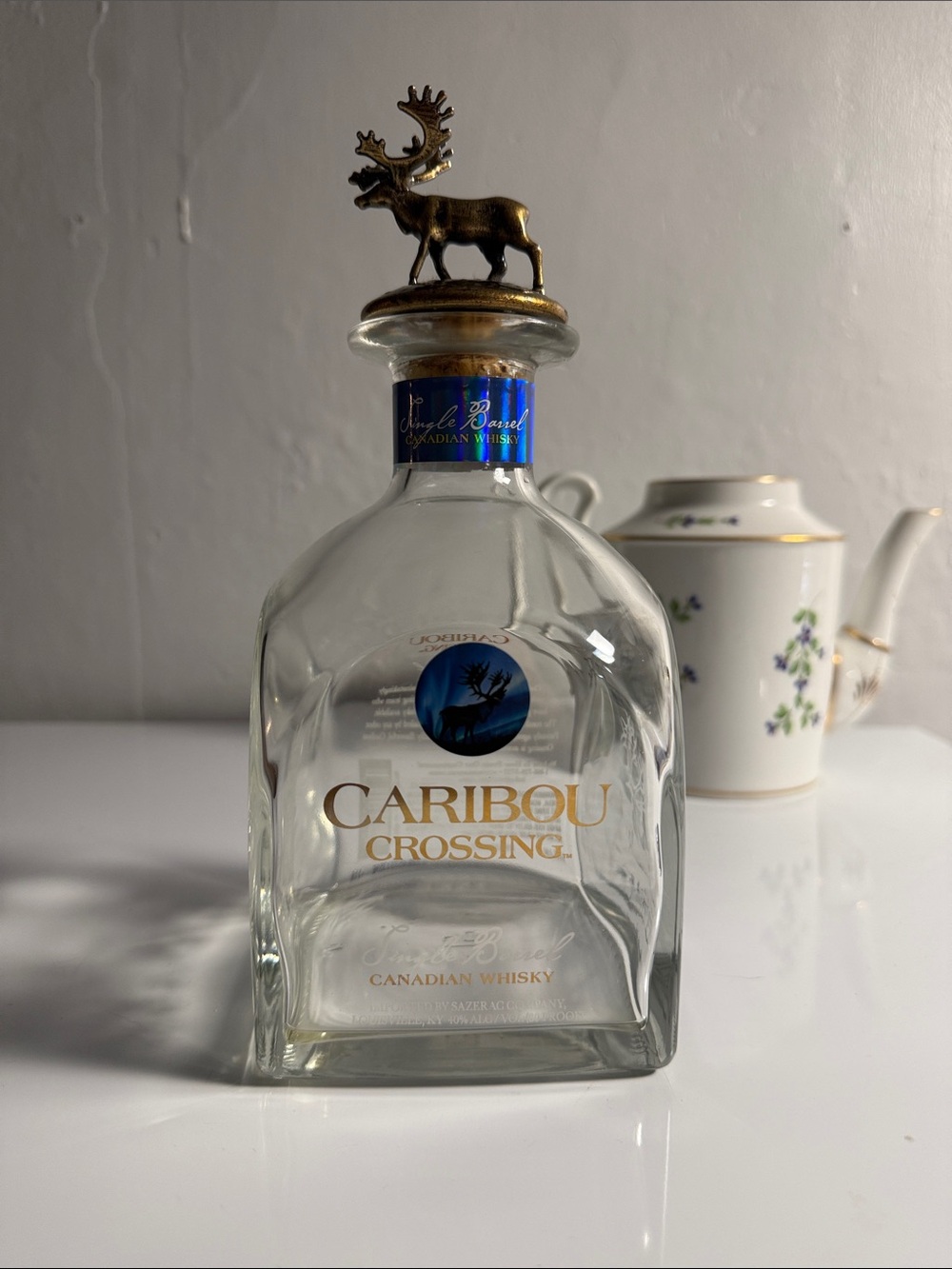 Caribou Crossing Single Barrel Whiskey EMPTY BOTTLE